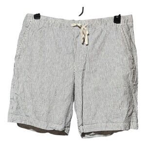 GAP Men's Pinstripe Flat Front Shorts - Black and White